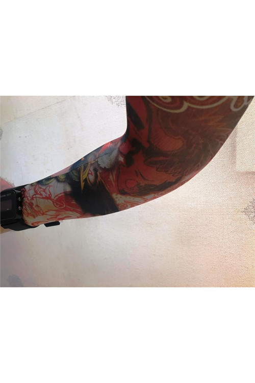 Çift Kol Giyilebilir Dövme Magma Desenler Tattoo Sleeve
