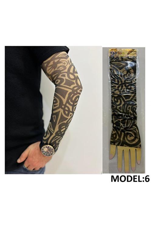 Giyilebilir Dövme Çift Kol 2 Adet Kol Çorap Dövmesi Sleeve tattoo Model6