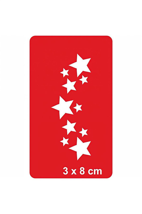 Kayan Yıldızlar Tattoo Geçici Dövme Şablonları Kına Kalıpları