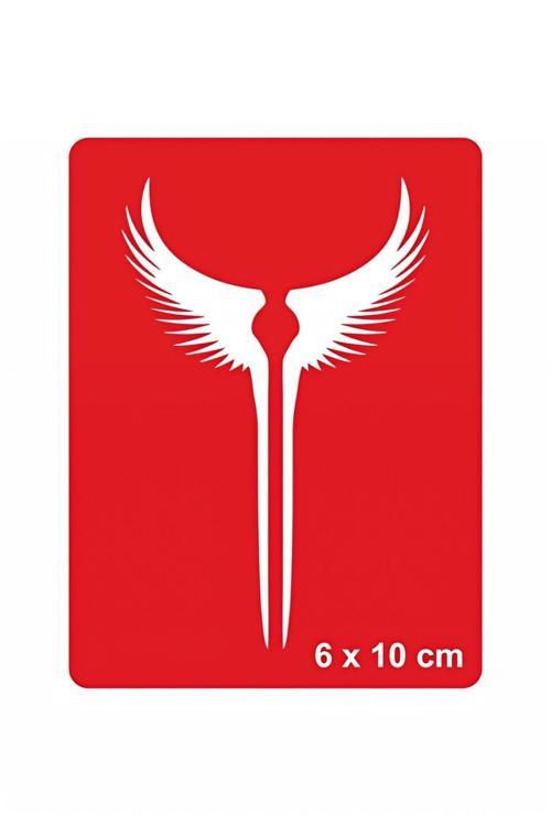 Dev Kanatlar Tattoo Geçici Dövme Şablonları Kına Kalıpları