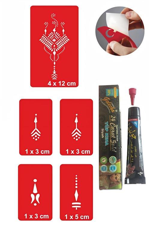 El üstü Hint Kınası ile Geçici Dövme Yapma Seti