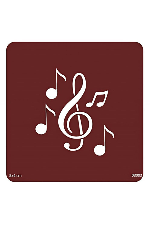 Nota Müzik Geçici Dövme Şablonu