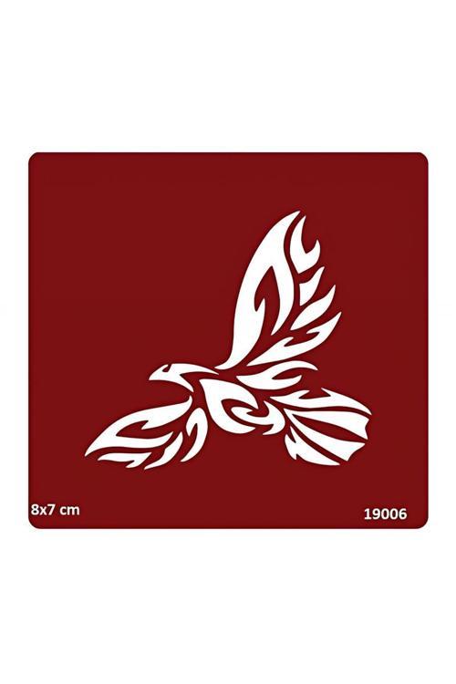 Süzülen Kartal Geçici Dövme Şablonu Kına Kalıbı