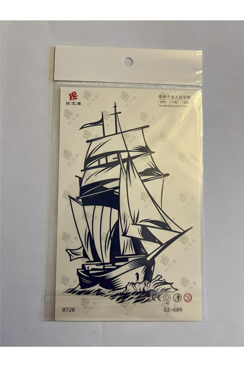 Gemi Aylık Yarı Kalıcı kalıcı Geçici Dövme Yapıştırma Dövme