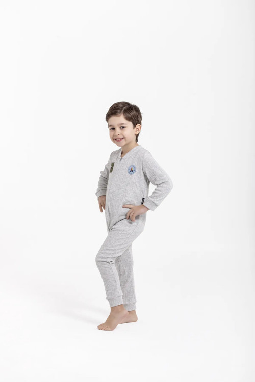 Unisex Kışlık Fermuarlı Çocuk Tulum