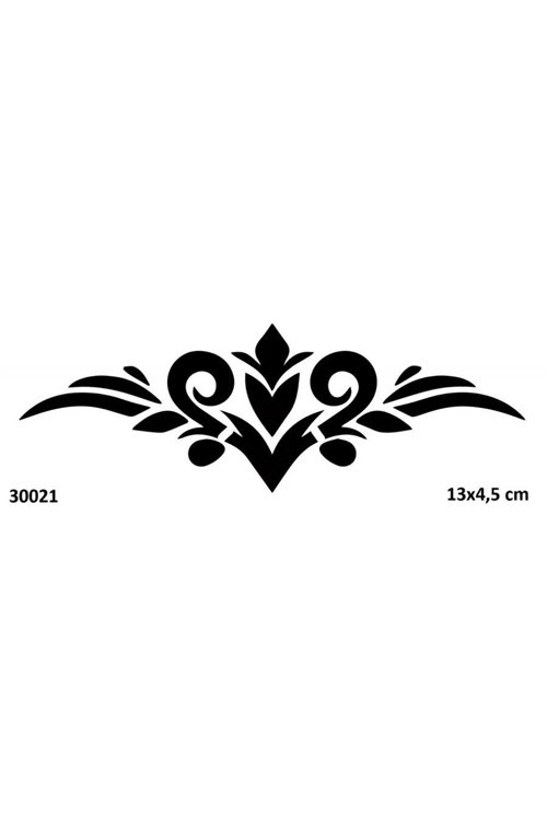 Bel Ortası Geçici Dövme Şablonu Stencil Kalıp