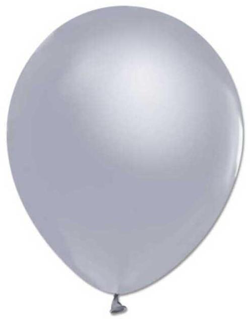 BALON METALİK DÜZ 5 İNC GÜMÜŞ 100 ADET
