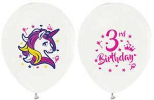 BALON UNICORN 3 YAŞ 12" BYZ 100 ADET