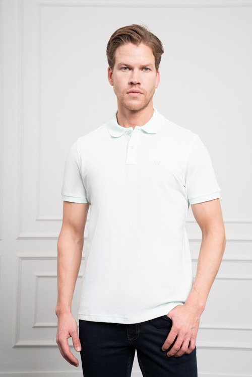Erkek A. MAVİ Basic Polo Yaka Dynamic Fit T-Shirt
