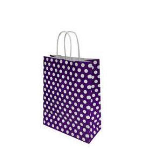 ÇANTA KRAFT  BOY MOR PUANTİYE 19x24 25 ADET