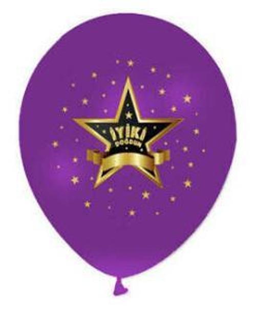 BALON BASKILI İYİKİ DOĞDUN YILDIZLI 100 ADET