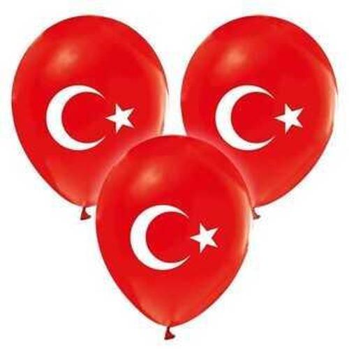 BALON BAYRAK AY YILDIZLI 100 ADET