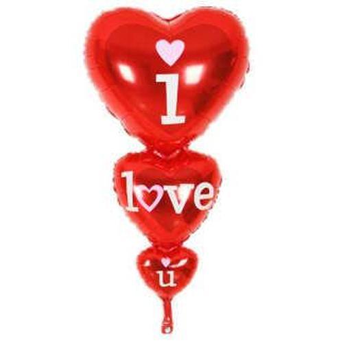 FOLYO BALON 3LÜ KALP I LOVE YOU 45X86 CM 1 ADET