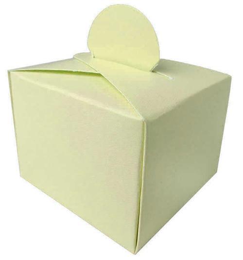 LOKUMLUK KARTON KUTU MAKARON VANİLYA SARI 25 ADET