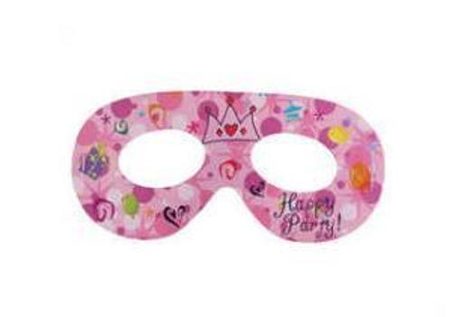 MASKE GÖZLÜK TAÇLI HAPPY BIRTHDAY PEMBE 10 ADET