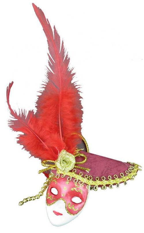 MASKE SERAMİK SÜSLÜ KIRMIZI 1 ADET