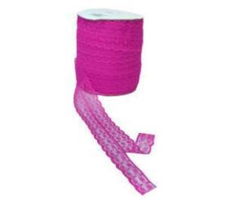 KURDELA ÇİFT DANTELLİ FUŞYA 91 MT 1 ADET