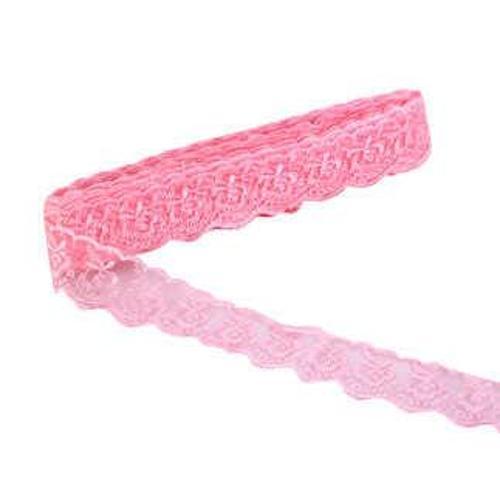 KURDELA DANTELİ 4 CM PEMBE 9 MT 1 ADET