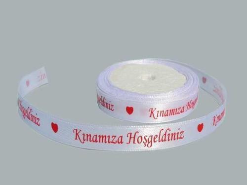 KURDELA SATEN KINAMIZA HOŞGELDİNİZ 10 MT 1 ADET