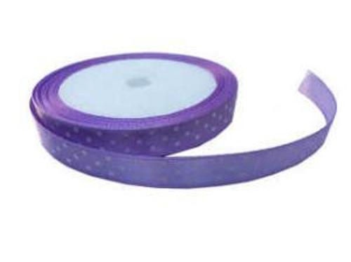 KURDELA SATEN PUANLI LİLA 1 CM 10 MT 1 ADET