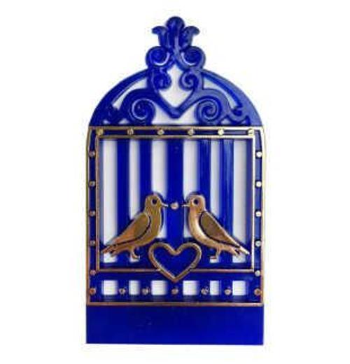 KUŞ KAFESİ MİNİK KALPLİ LACİVERT 25 ADET