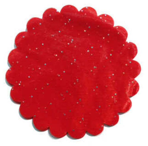 ORGANZE TAŞLI TÜL KIRMIZI 24 CM 100 ADET