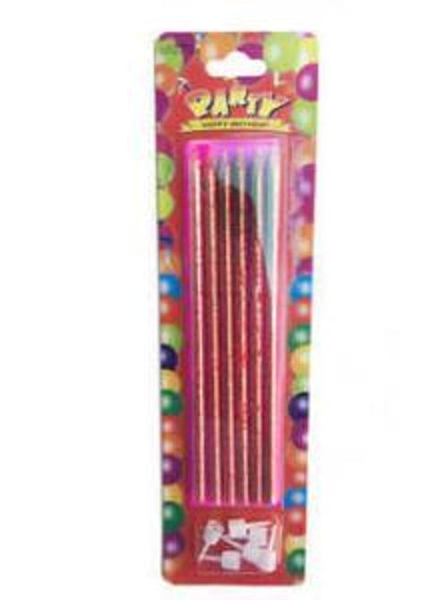MUM SİMLİ 14CM KIRMIZI 6 ADET
