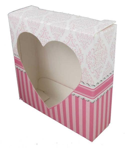 TESBİH KUTUSU KARTON ÇİZGİLİ PEMBE 25 ADET