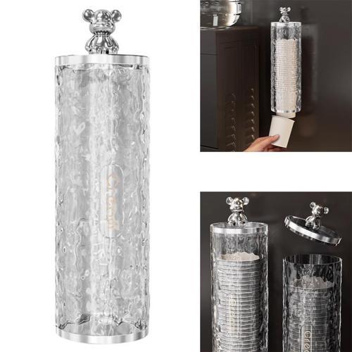 Sunup SN-27110 Kendinden Yapışkanlı Plastik Karton Bardak Dispenseri Su Sebili Kahve Makinası Yanı Bardaklık