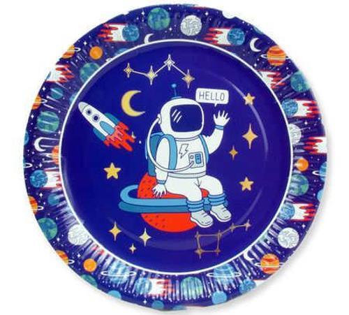 TABAK ASTRONOT UZAYDA KARTON 23 CM 8 ADET
