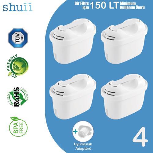 Pure+ I Su Arıtma Filtresi (4 Adet Filtre ) I Shuii Jugg ve Brita Maxtra+ ile Uyumlu