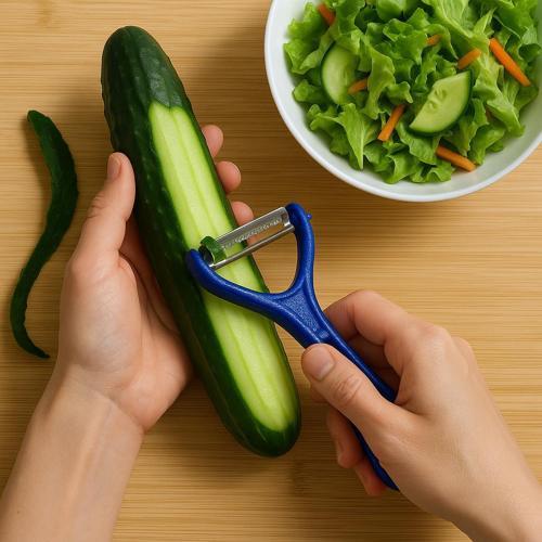 Yatay Bıçaklı Sebze ve Meyve Soyacağı Solingen – Paslanmaz Çelik Bıçak, Ergonomik Saplı, Renkli Pratik Soyacak
