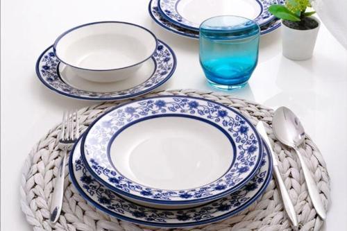 Yonca 24 Parça Yemek Takımı Koyu Mavi 4832