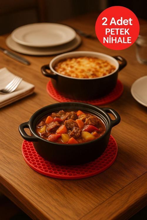 2'li Kaymaz Tabanlı Isıya Dayanıklı Silikon Nihale – 18 cm