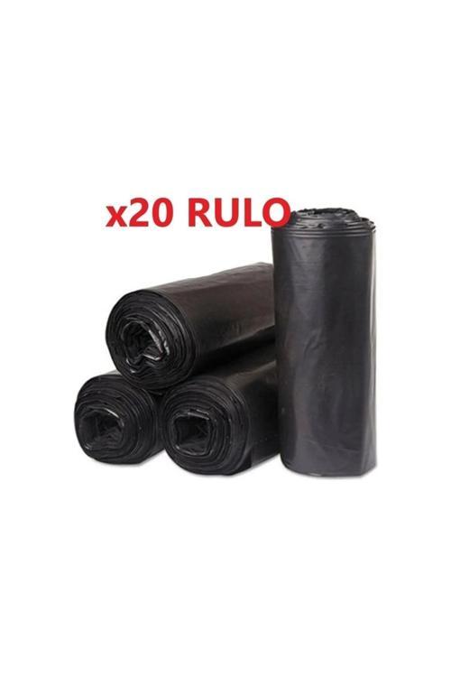 200 Adet Endüstriyel ( 120x150 Cm ) Hantal Boy Siyah Çöp Poşeti 20 Rulox10lu