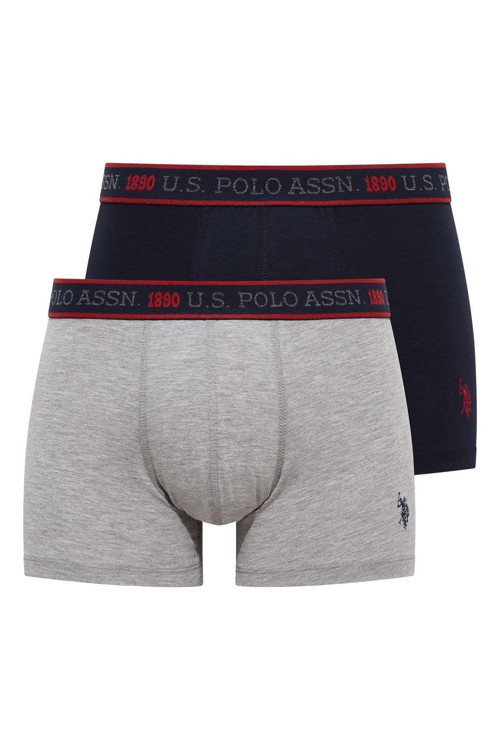 Erkek Lacivert-Gri 2'Li Boxer