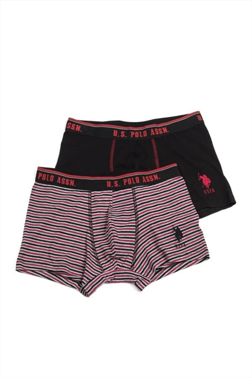 U.S. Polo Erkek Ikili Siyah 80094 Boxer