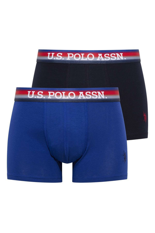 U.S Polo Assn. 80475 Erkek 2'Li Boxer-Lacivert&Sax