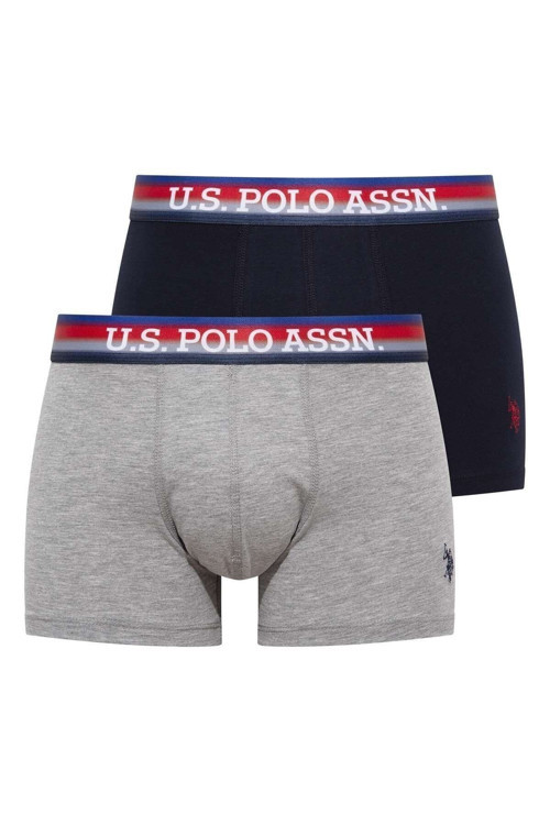 Erkek Lacivert-Gri 2'Li Boxer