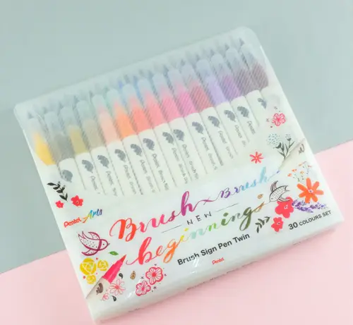 Arts Brush Sign Pen Twin 30'lu Fırça Uçlu Kalem Set / SESW30C-30