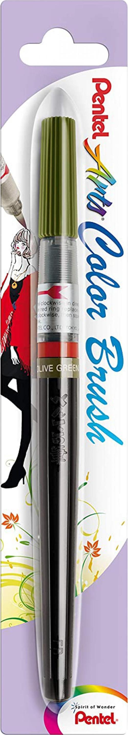 Arts Colour Brush Fırça Uçlu Boya Kalemi - Zeytin Yeşili XGFL-115X