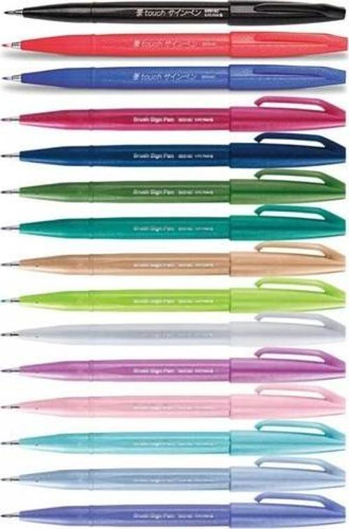 Brush Sign Pen Fırça Uçlu Kalem 15 Tam Renk Set