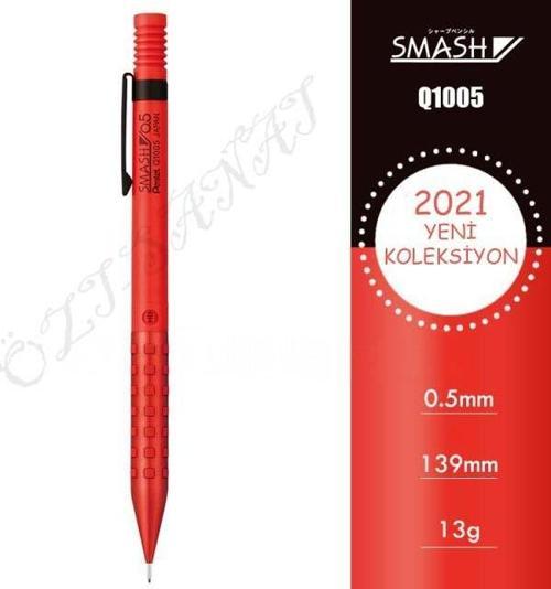 Smash Q1005 2021 Özel Seri 0.5 mm Mekanik Kurşun Kalem Kırmızı