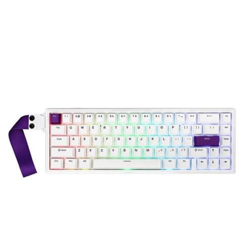 HE68 White Purple Hall Effect Magnetic Pink Manyetik Switch RGB Hotswap Mekanik Gaming Klavye