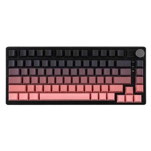 HE75 Tri Mechanical Black Pink Flamingo Switch RGB Kablosuz Hotswap Mekanik Gaming Klavye