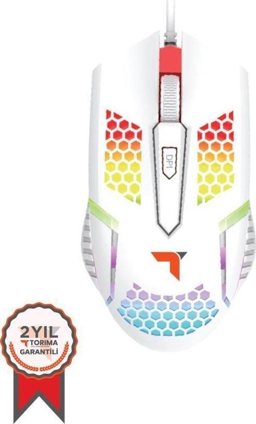 Tm-15 Usb RGB Aydınlatmalı Gaming Oyuncu Mouse Beyaz