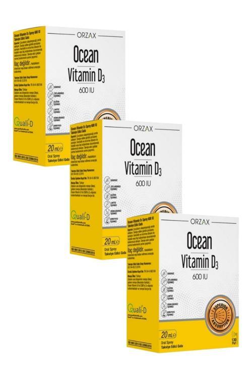 Vitamin D3 600IU Sprey 20 ml x 3 Adet