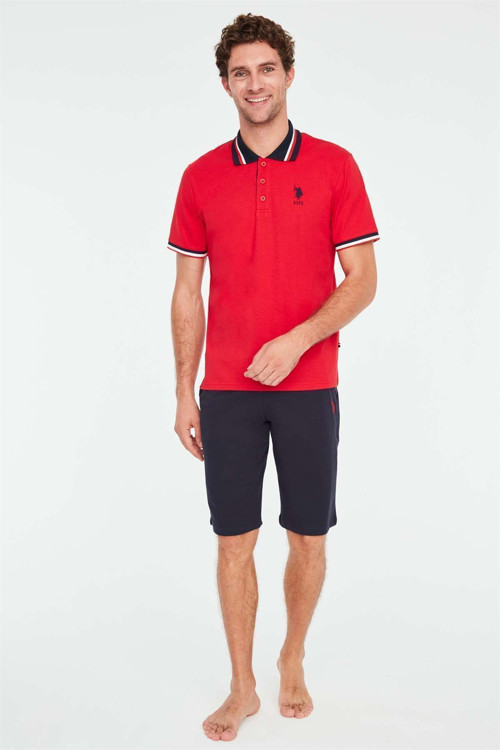 - Erkek Kırmızı T-Shirt Şort Takımı