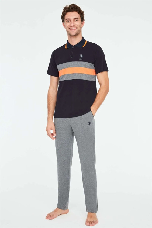 18690 Erkek Lacivert Patlı Pijama Takımı