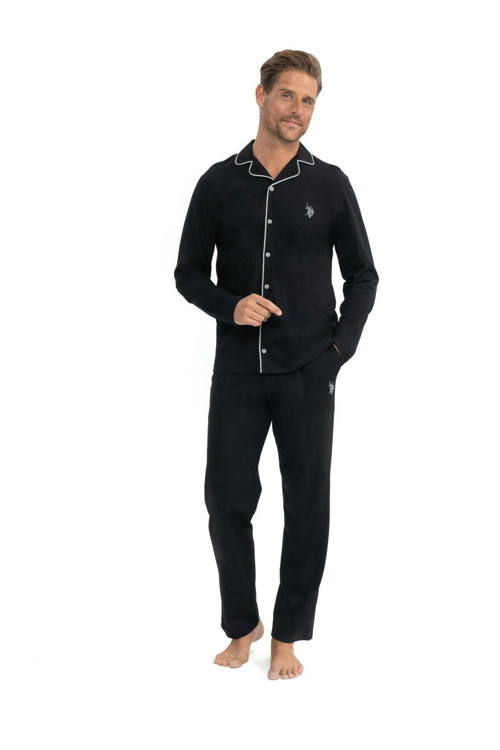 - Erkek Siyah Boydan Patlı Pijama Takımı